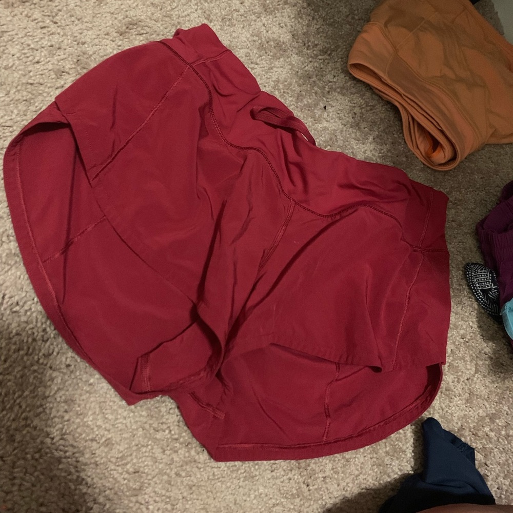 Beautiful rare red color lululemon shorts